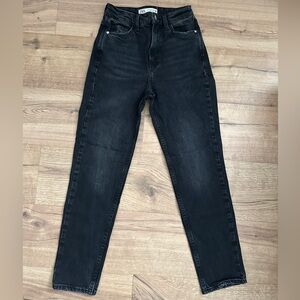 High Waist Mom fit Zara black jeans, size 2